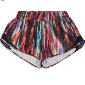 Hotty Hot Low-Rise Lined Short color: Chroma Fusion Multi/Black